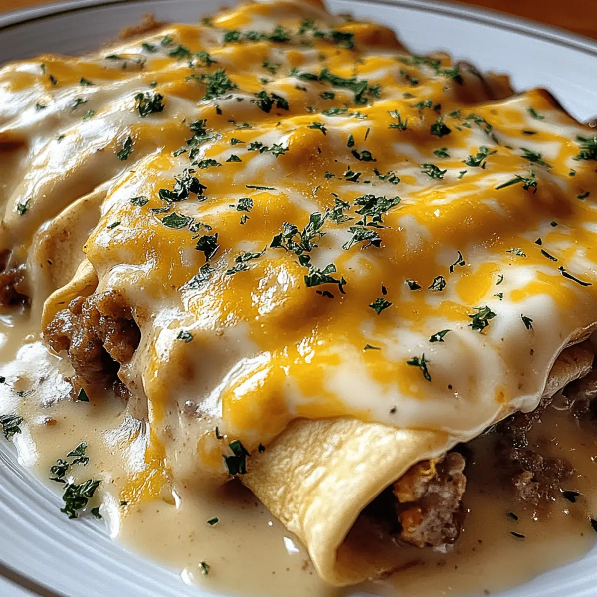 Breakfast Enchiladas with Sausage Gravy czstwt
