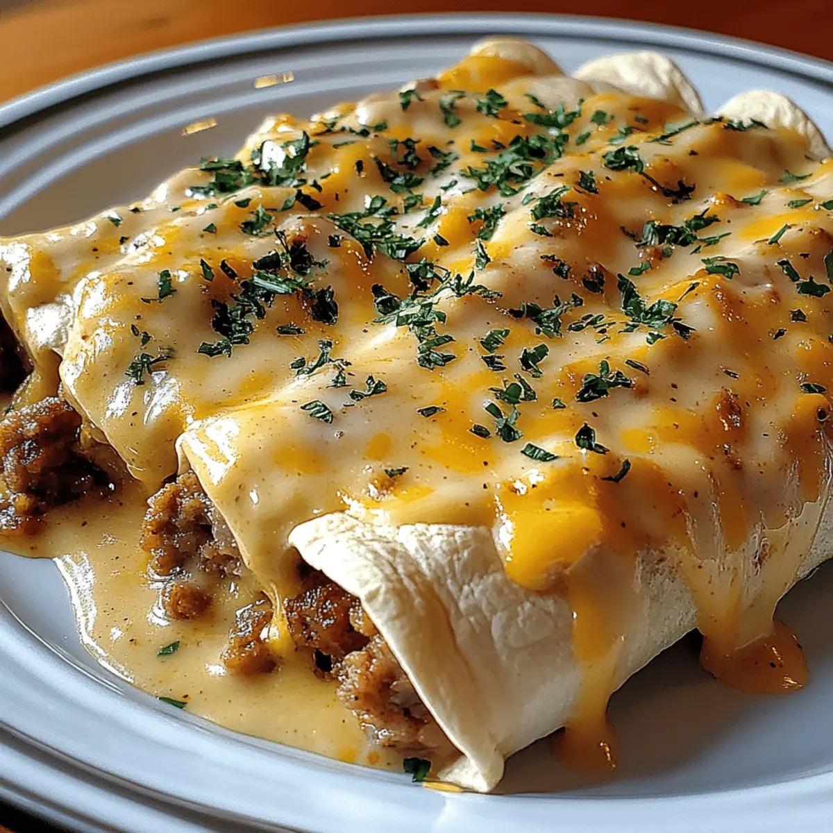 Breakfast Enchiladas with Sausage Gravy lbocl7
