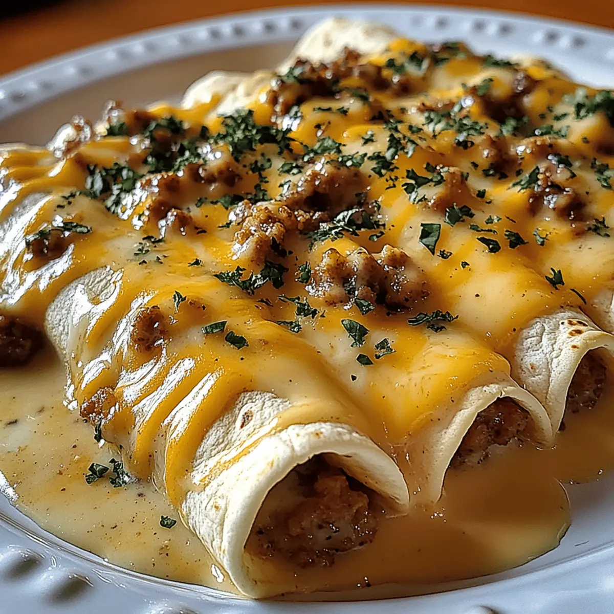 Breakfast Enchiladas with Sausage Gravy qjpary