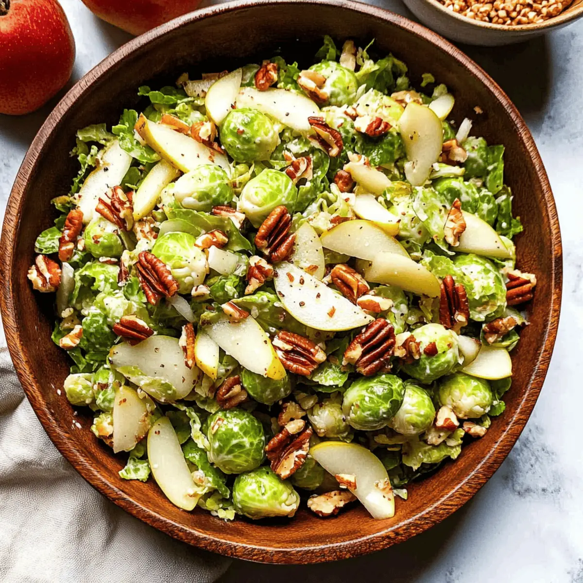 Brussels Salad with Pear and Pecans: A Flavorful Holiday Delight