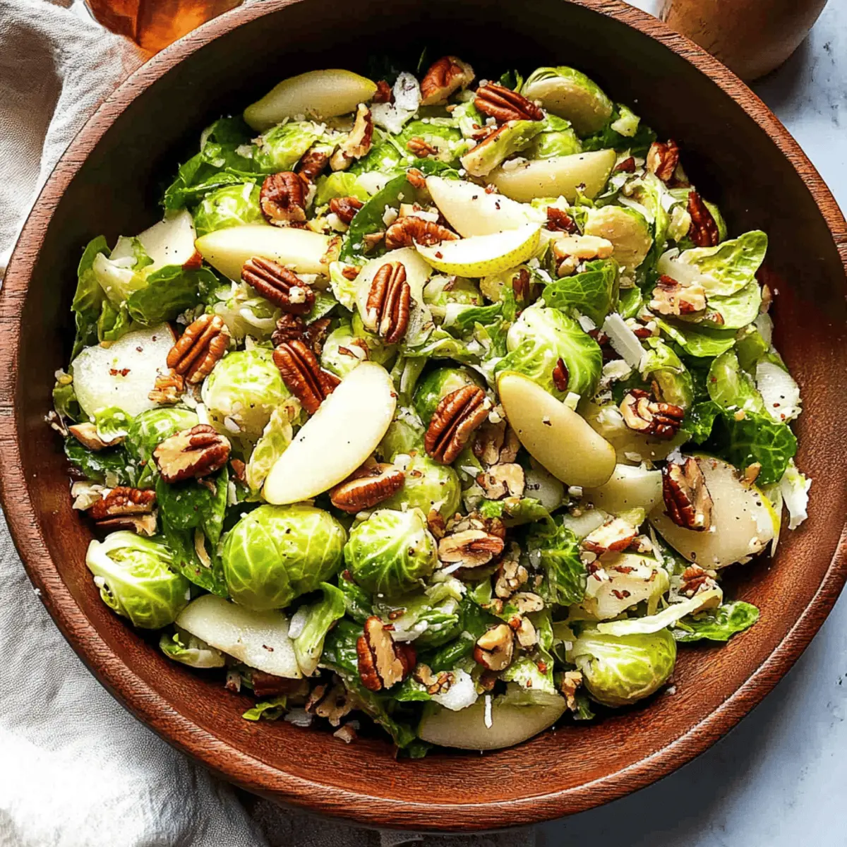 Brussels Salad with Pear and Pecans pcbzfo
