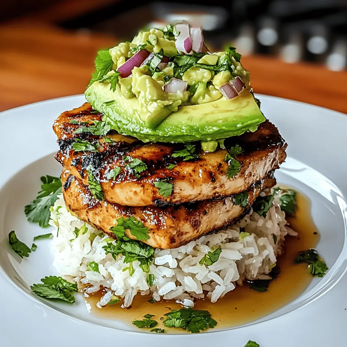 Zesty Chicken & Avocado Rice Stack for a Fresh Dinner Delight