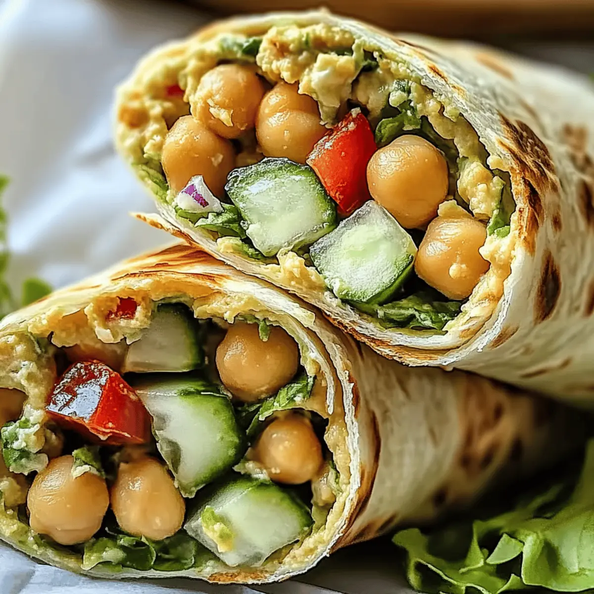Chickpea Cucumber Mediterranean Wrap i4brwd