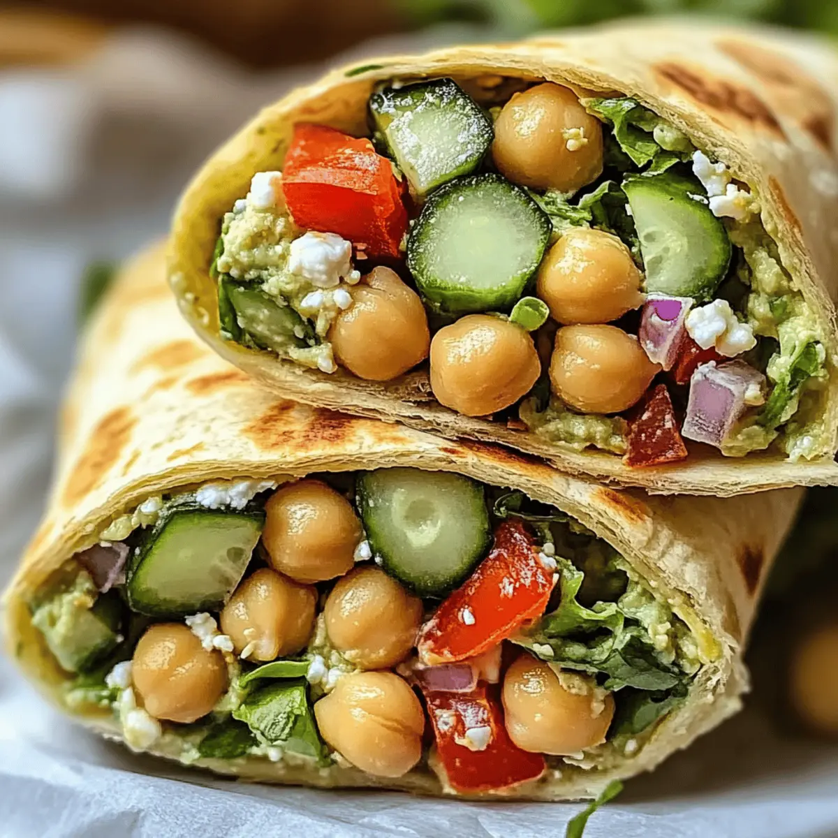 Chickpea Cucumber Mediterranean Wrap ik9avg