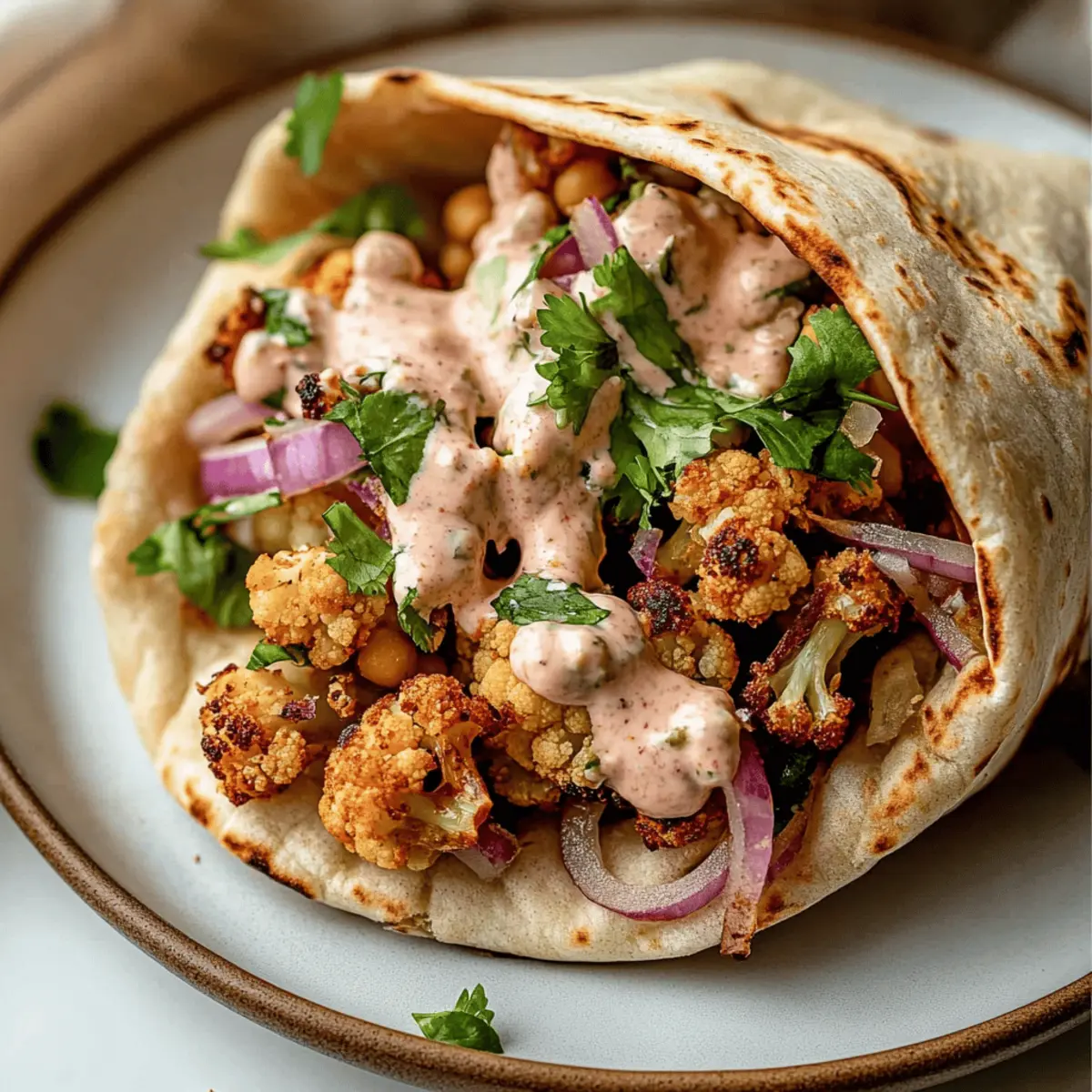 Chili Lime Chickpea Cauliflower Wrap n9ykea