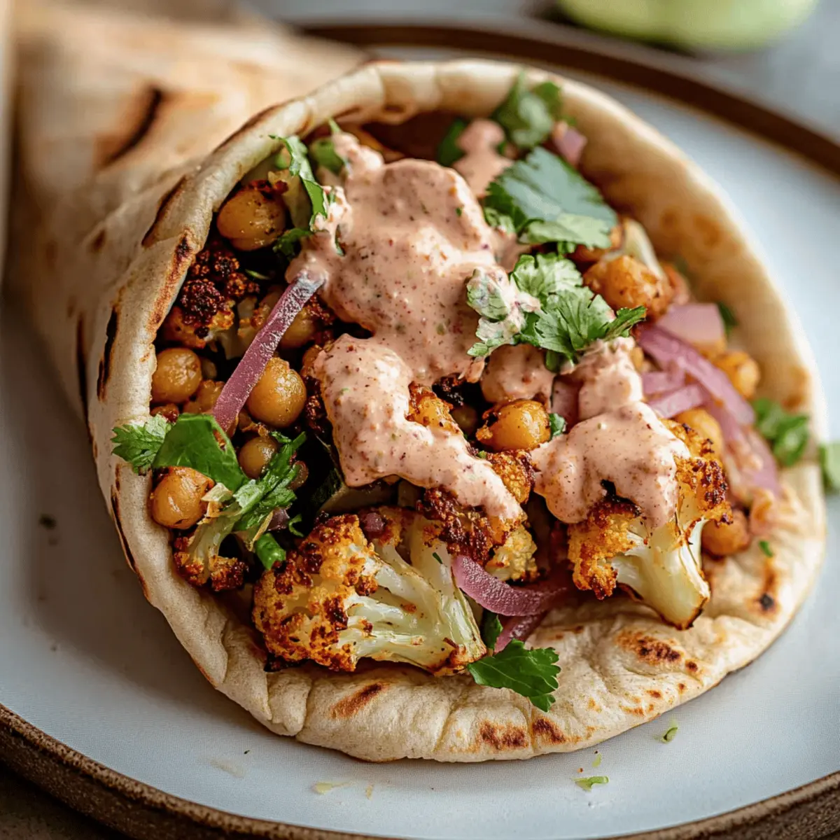 Chili Lime Chickpea Cauliflower Wrap ydiqvk