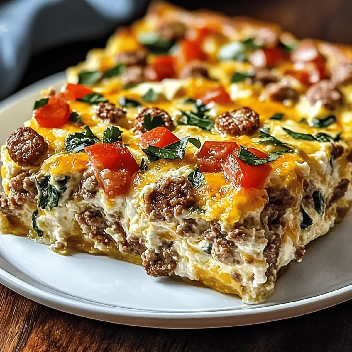 Cottage Cheese Turkey Sausage Breakfast Casserole dl1cl6