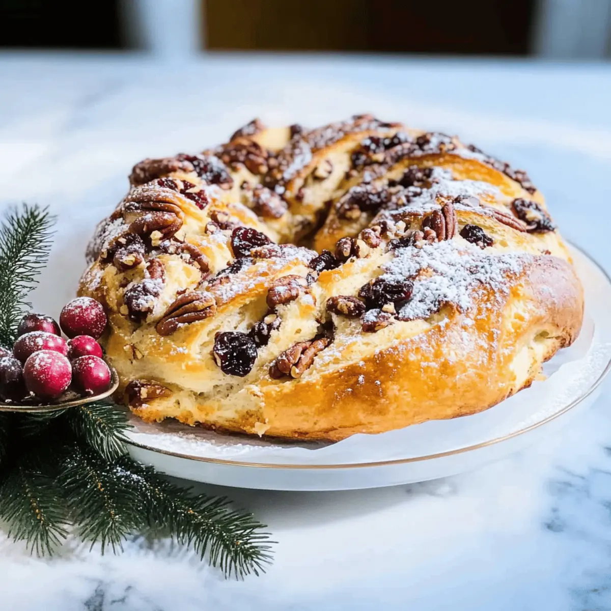 Festive Couronne with Cranberries and Pecans to Wow Your Guests