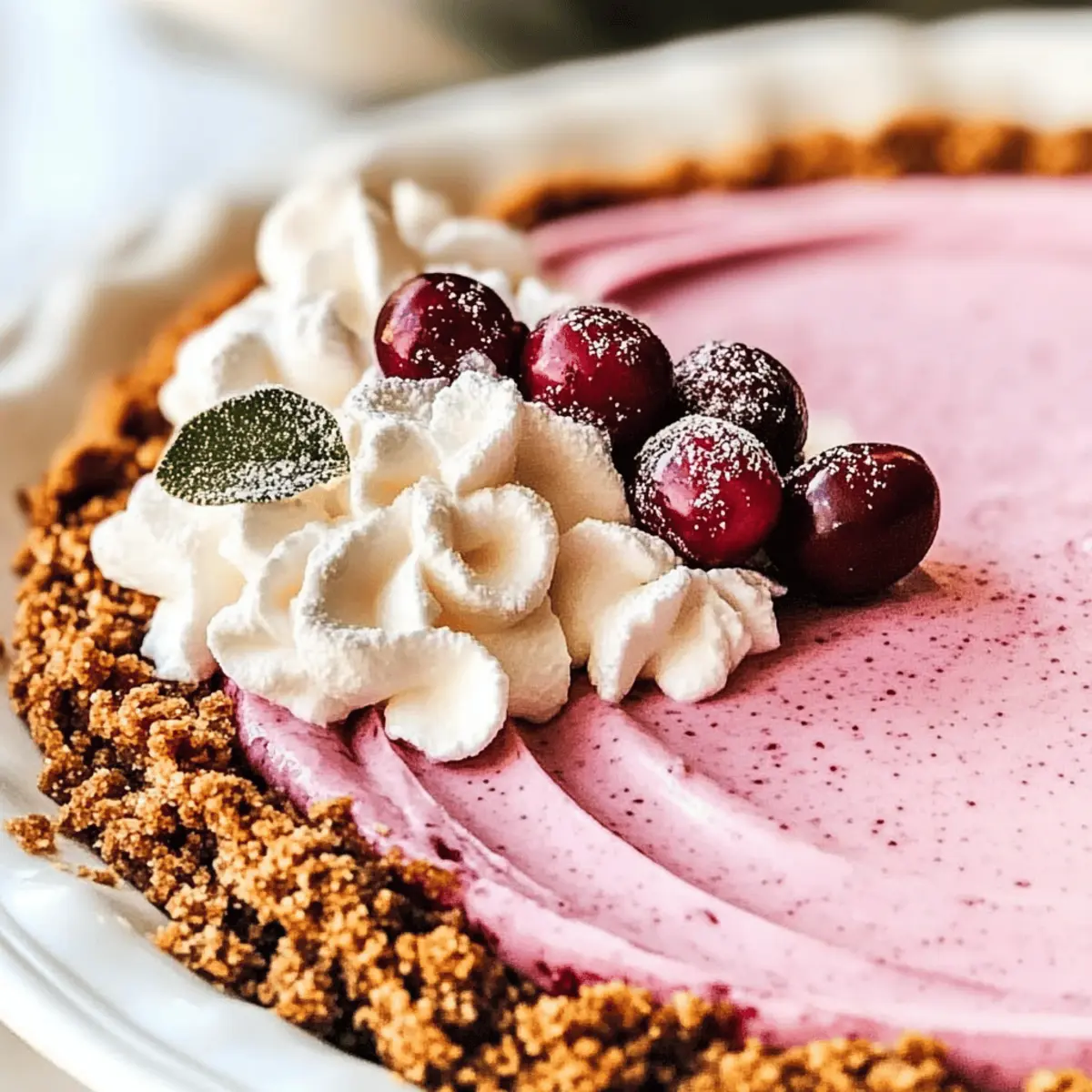 Irresistible Cranberry Mousse Pie for Your Festive Table