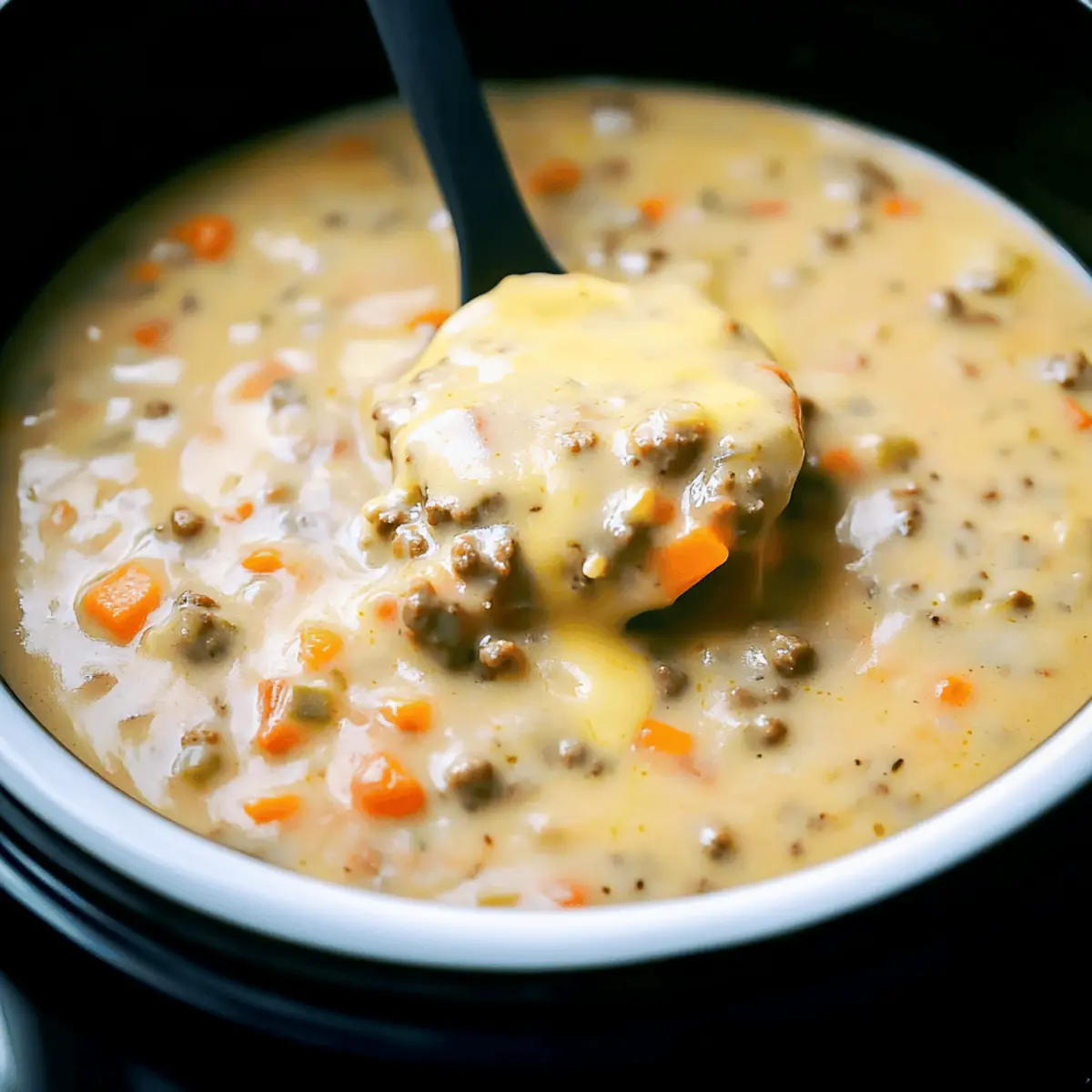 Cozy Up with Crock Pot Cheeseburger Soup for Family Comfort
