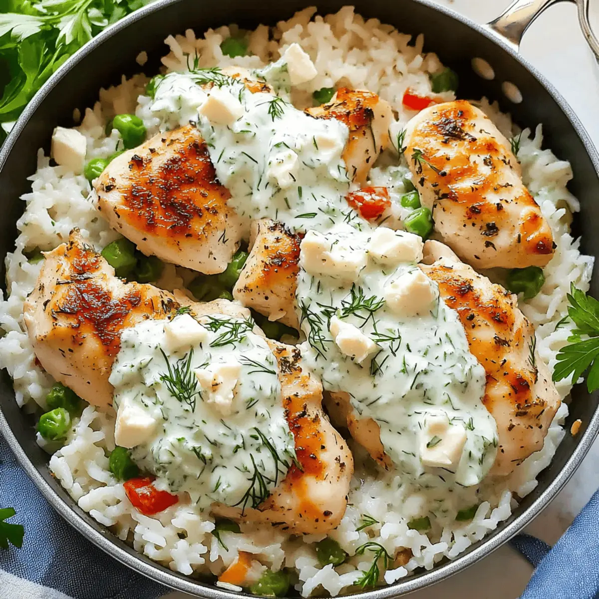Dump and Bake Chicken Tzatziki with Rice ehzweo
