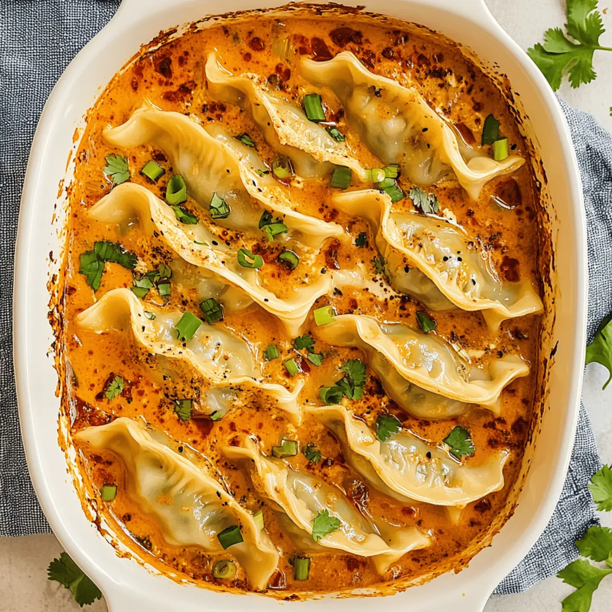 Savory Dumpling Bake with a Creamy Coconut Curry Twist