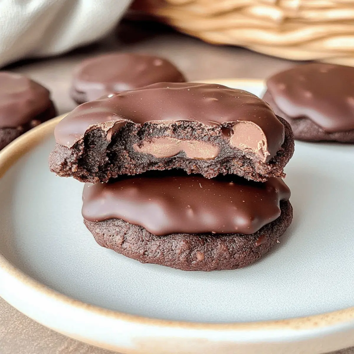 Fudgy Thin Mint No Bake Chocolate Protein Cookies odato7