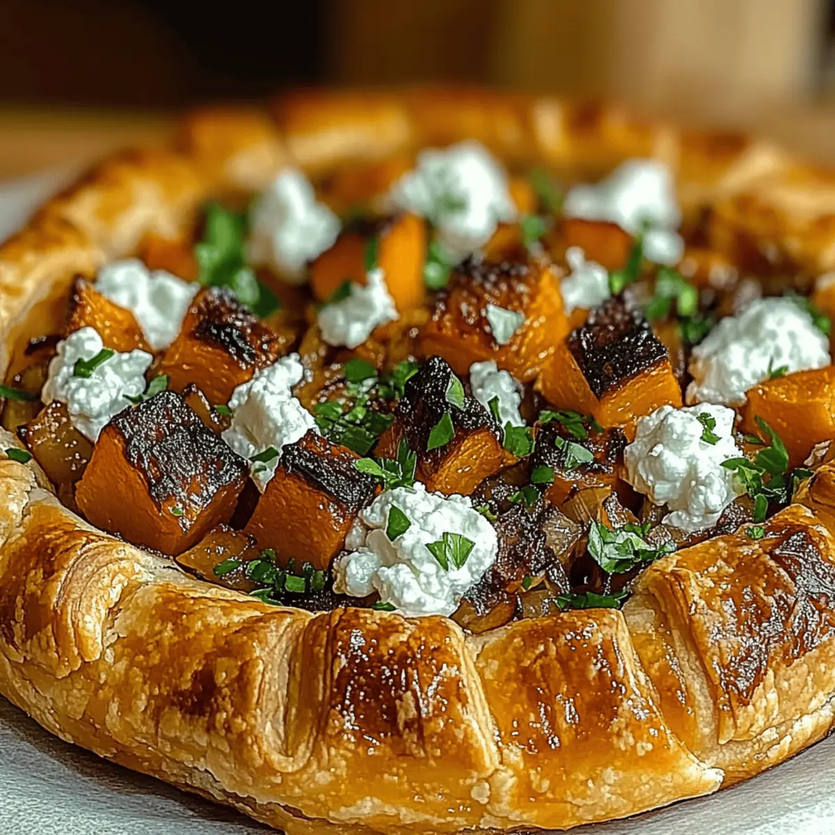 Golden Butternut Squash and Goat Cheese Galettes for Cozy Nights
