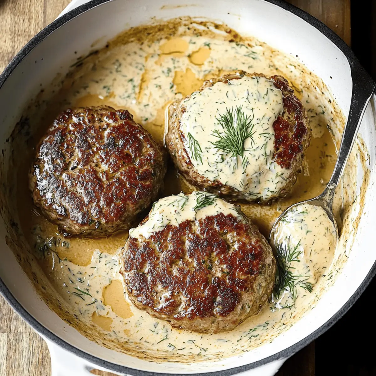 Hamburger Steaks in Creamy Dill Sauce v29m3s