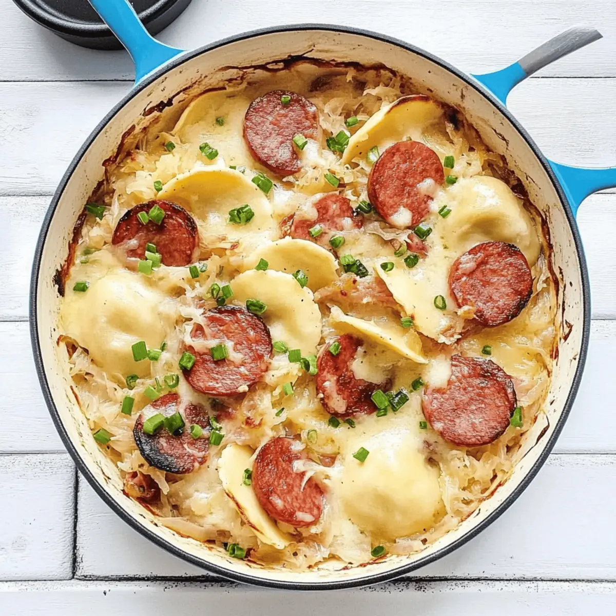 Kielbasa, Pierogies and Sauerkraut Bake for Cozy Comfort