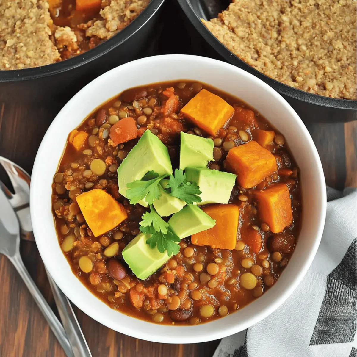 Hearty Lentil Sweet Potato Chili for Cozy Nights