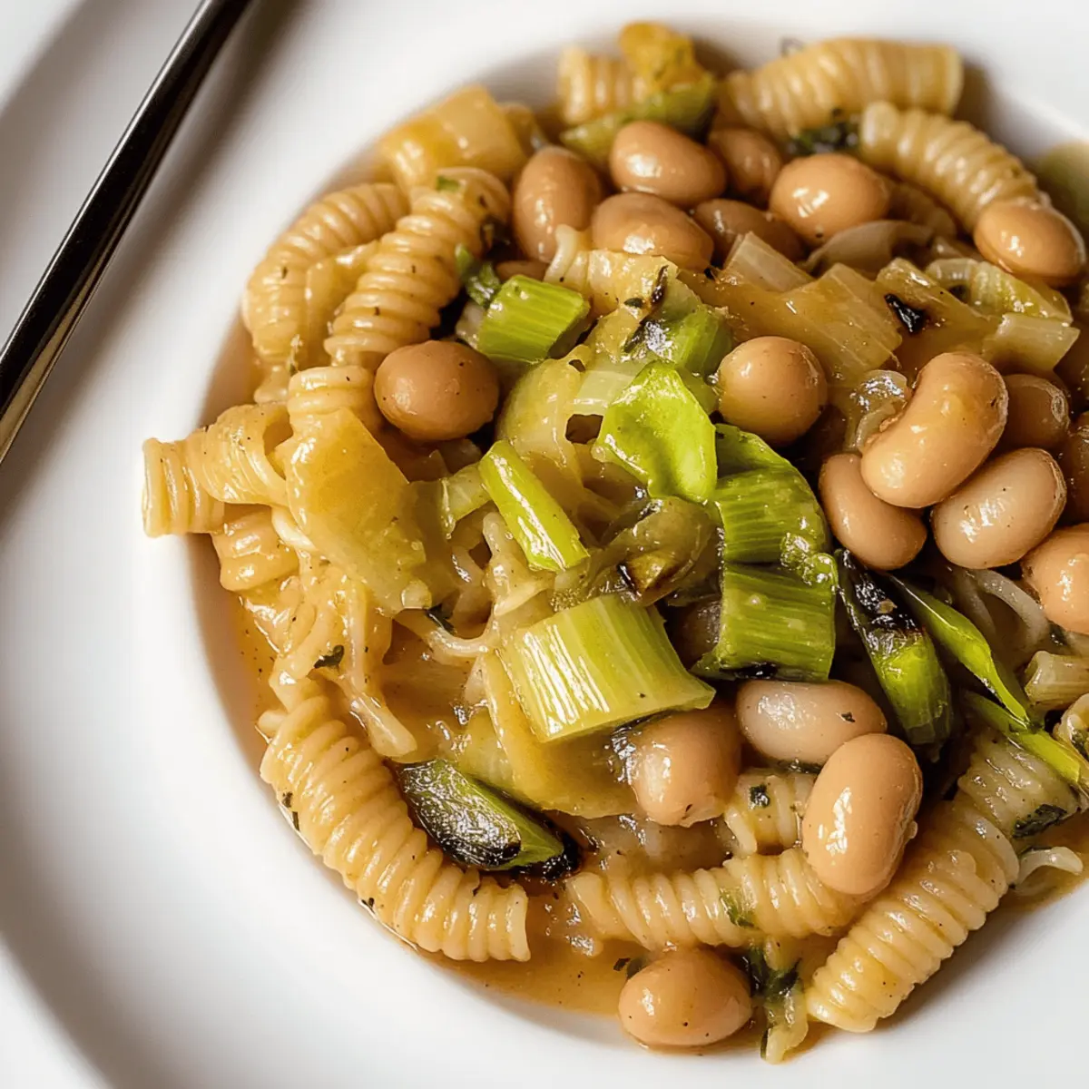 Miso Pasta Sauce with Cannellini Beans and Leeks nucpvt
