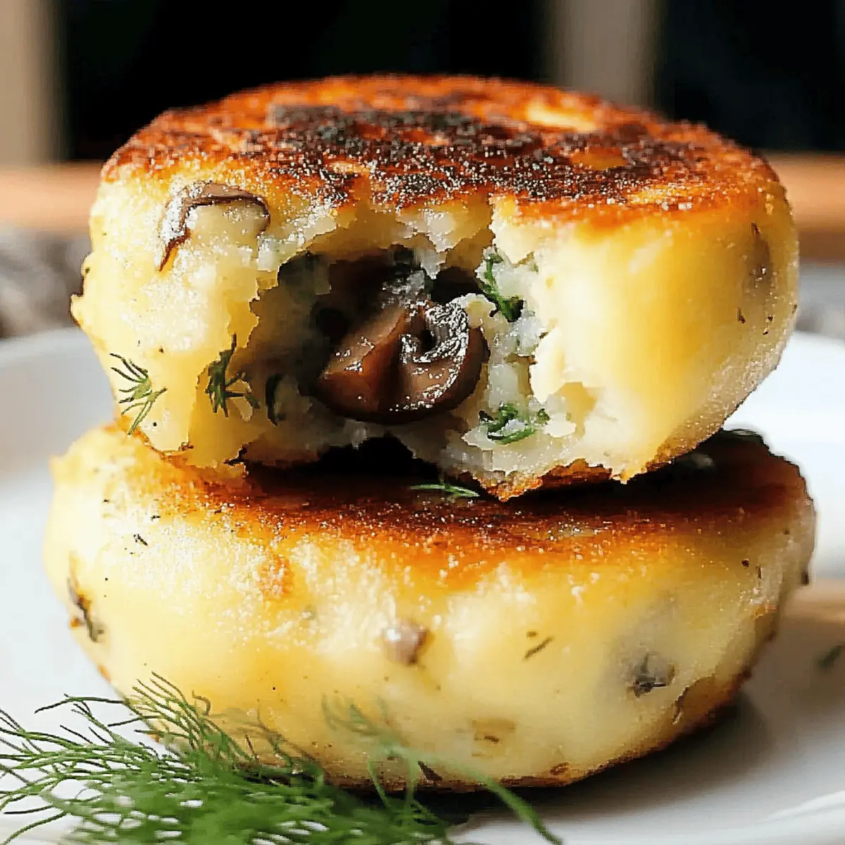 Mushroom Stuffed Potato Cakes wjgmd8
