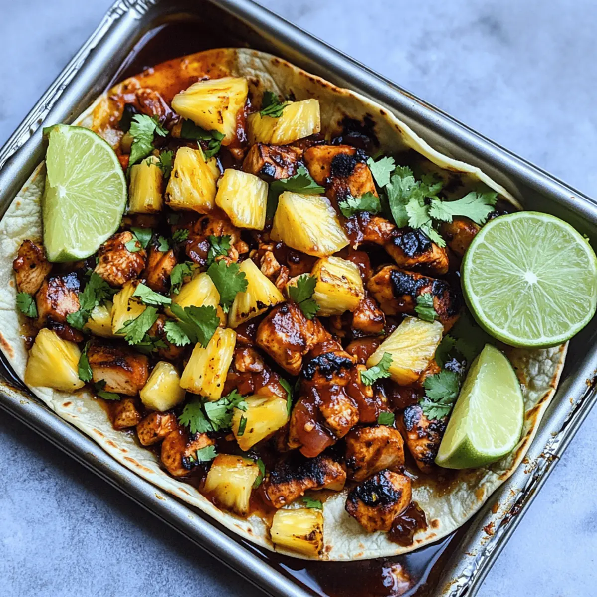 One Pan Chicken and Pineapple Tacos for Easy Family Dinners