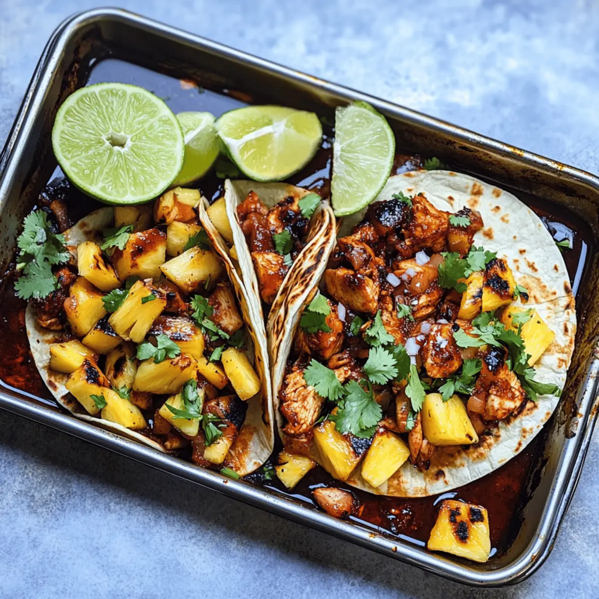 One Pan Chicken and Pineapple Tacos w5cfab