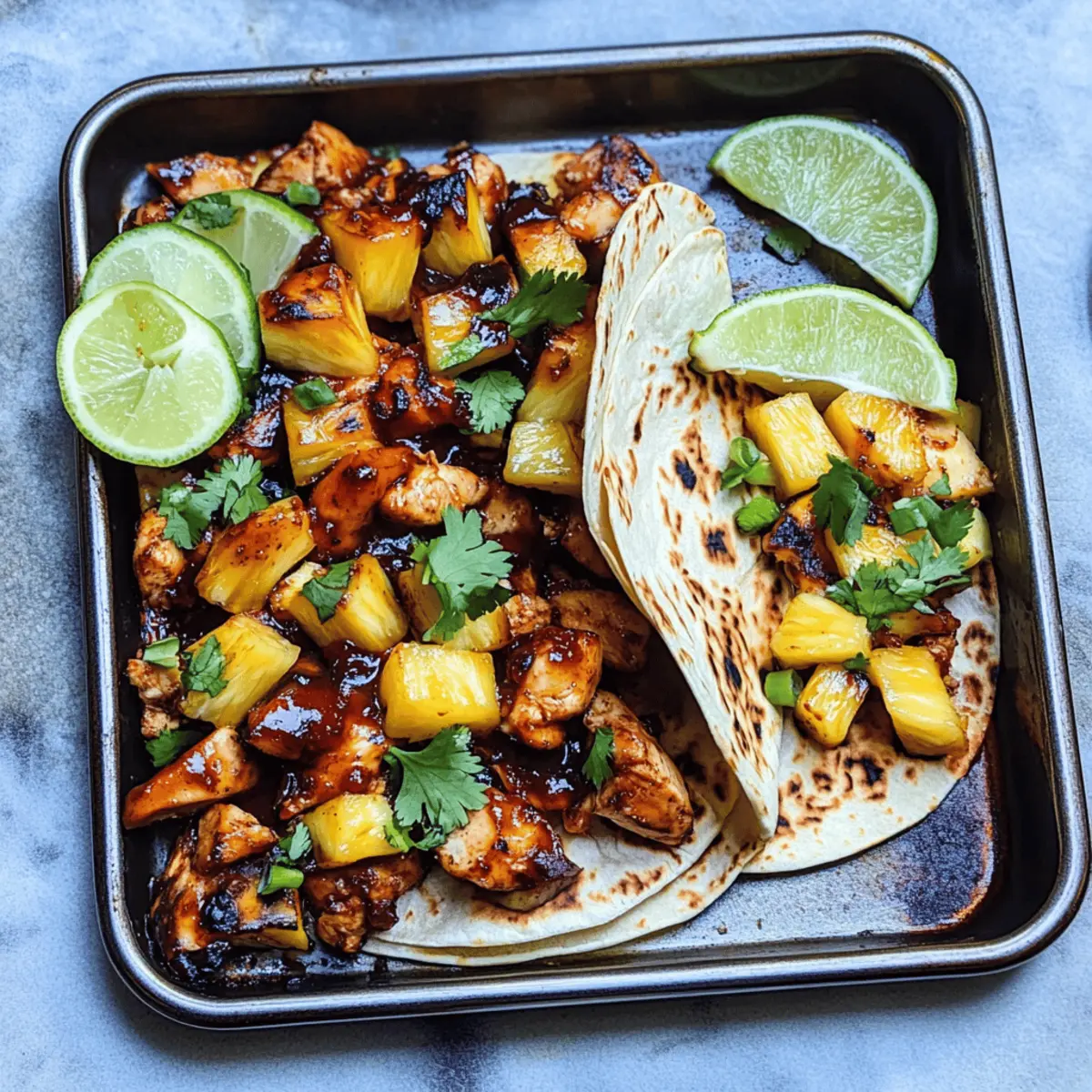 One Pan Chicken and Pineapple Tacos zw6o6i