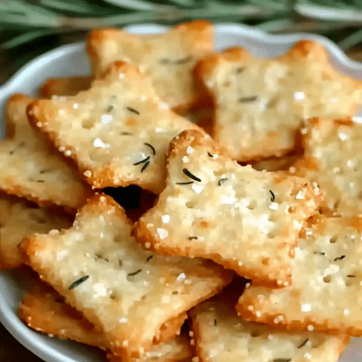 Delicious Parmesan Rosemary Crackers for Effortless Snacking