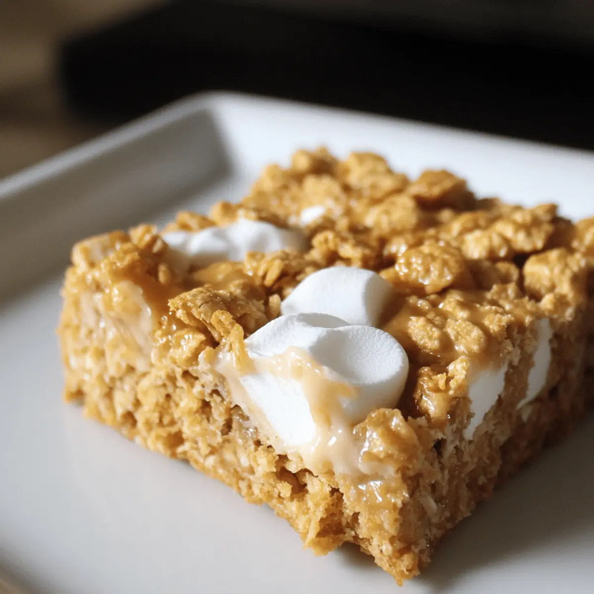 Peanut Butter Cornflake Marshmallow Bars qeczu1