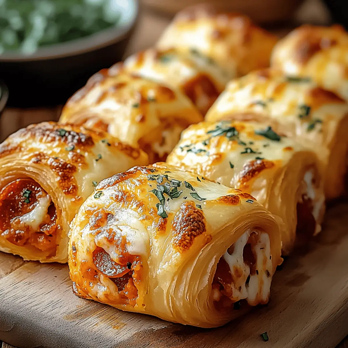 Pepperoni Pizza Rolls with Mozzarella and Herbs in5mdt