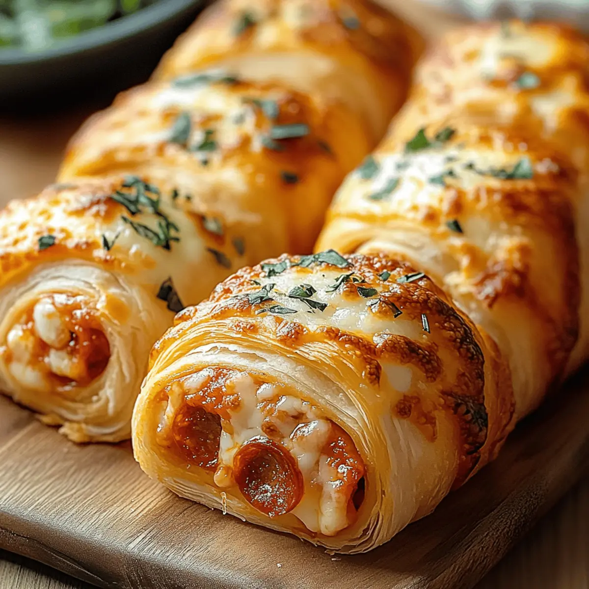 Cozy Pepperoni Pizza Rolls with Mozzarella and Herbs Bliss