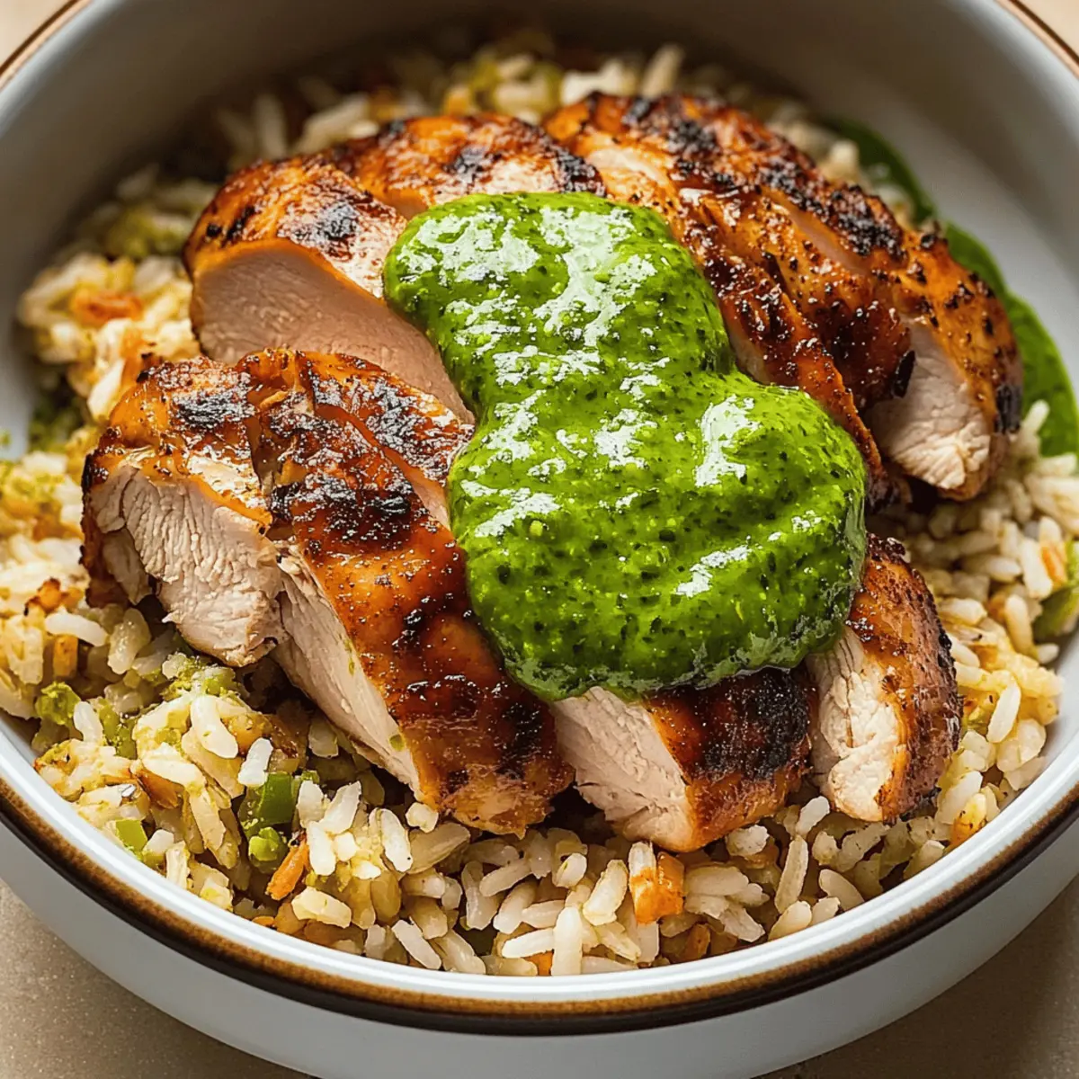 Peruvian Chicken And Rice with Green Sauce for Flavor Lovers