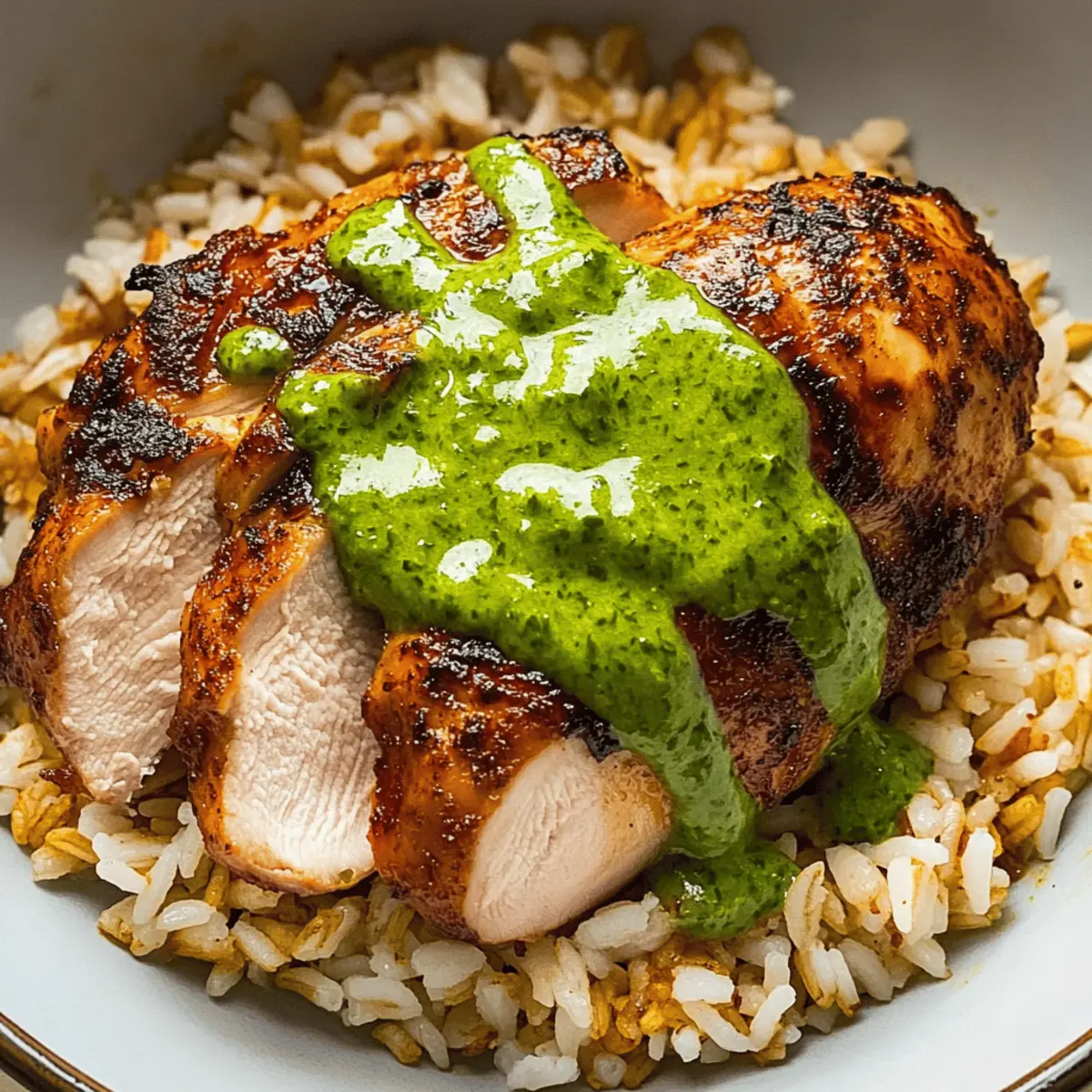Peruvian Chicken And Rice with Green Sauce sqcmbt