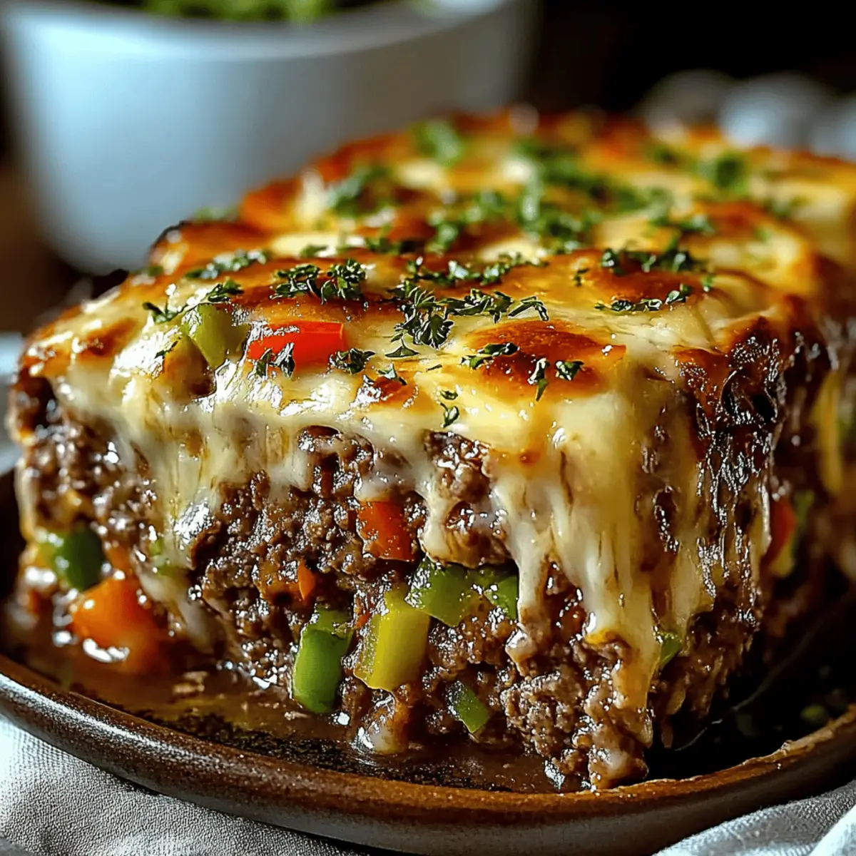 Philly Cheesesteak Meatloaf: A Cheesy Twist on Comfort Food