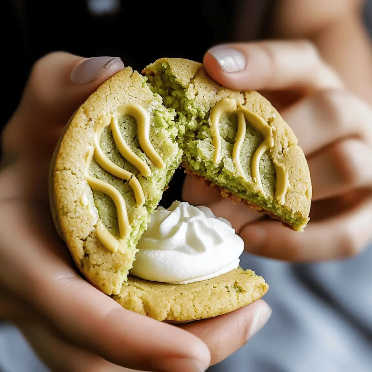 Pistachio Latte Sandwich Cookies f6gi3c