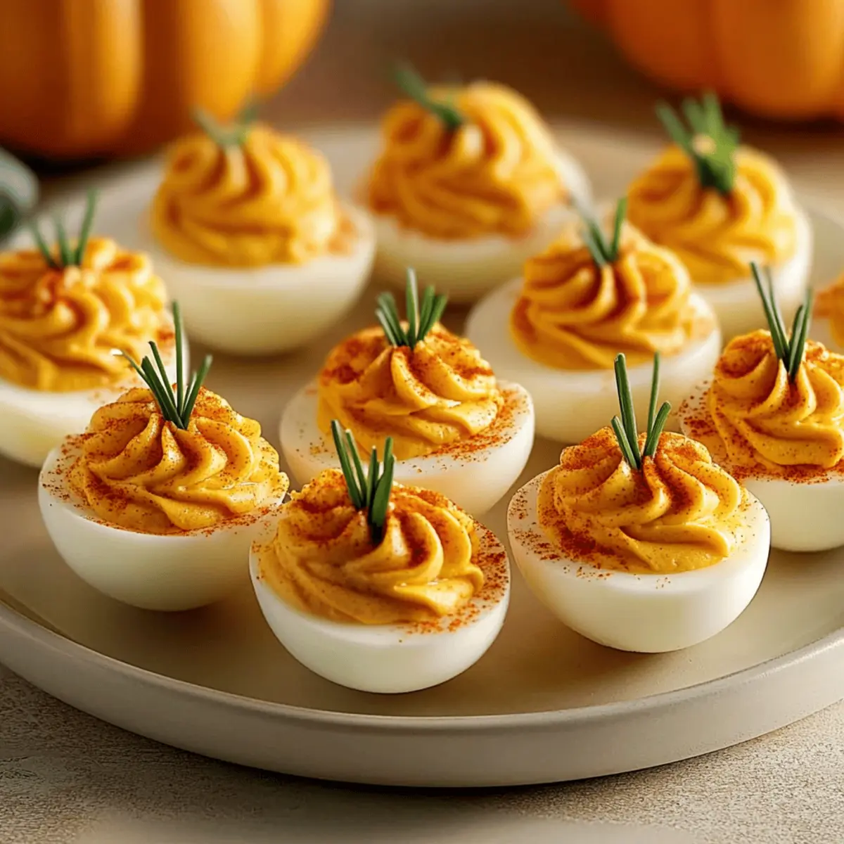 Pumpkin Patch Deviled Eggs yhfoyn