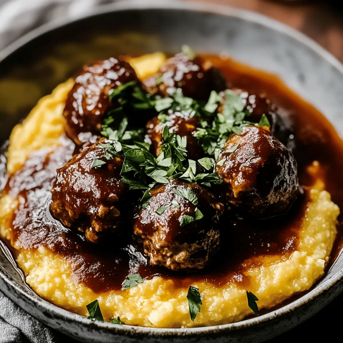 Red Wine Braised Meatballs p1rnrl