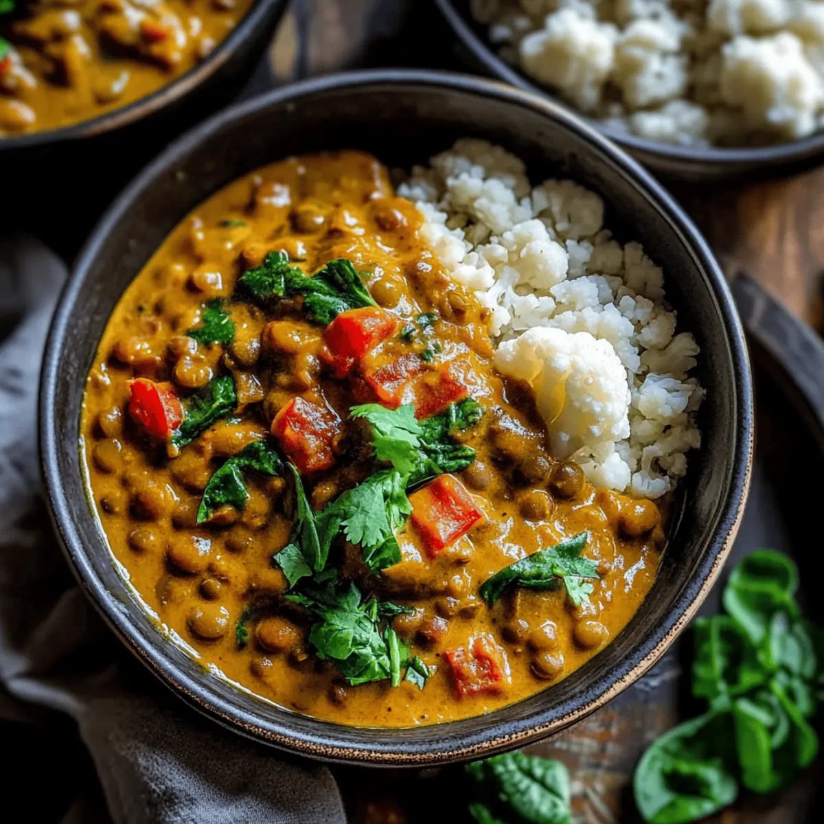 Roasted Cauliflower Lentil Curry munddk