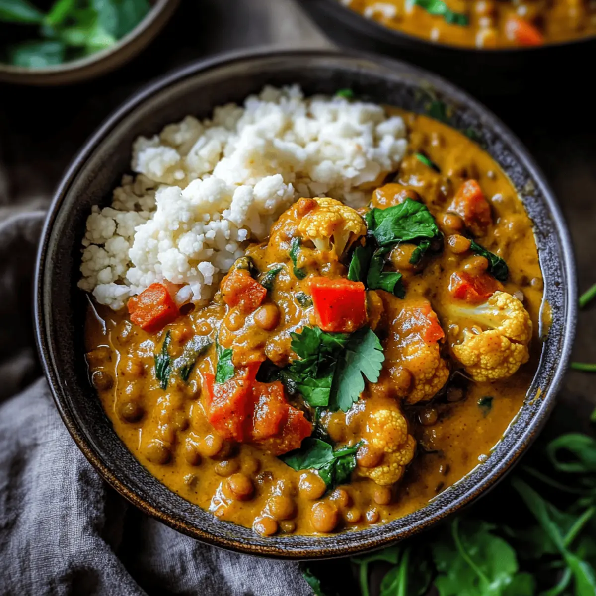 Creamy Roasted Cauliflower Lentil Curry for Cozy Nights