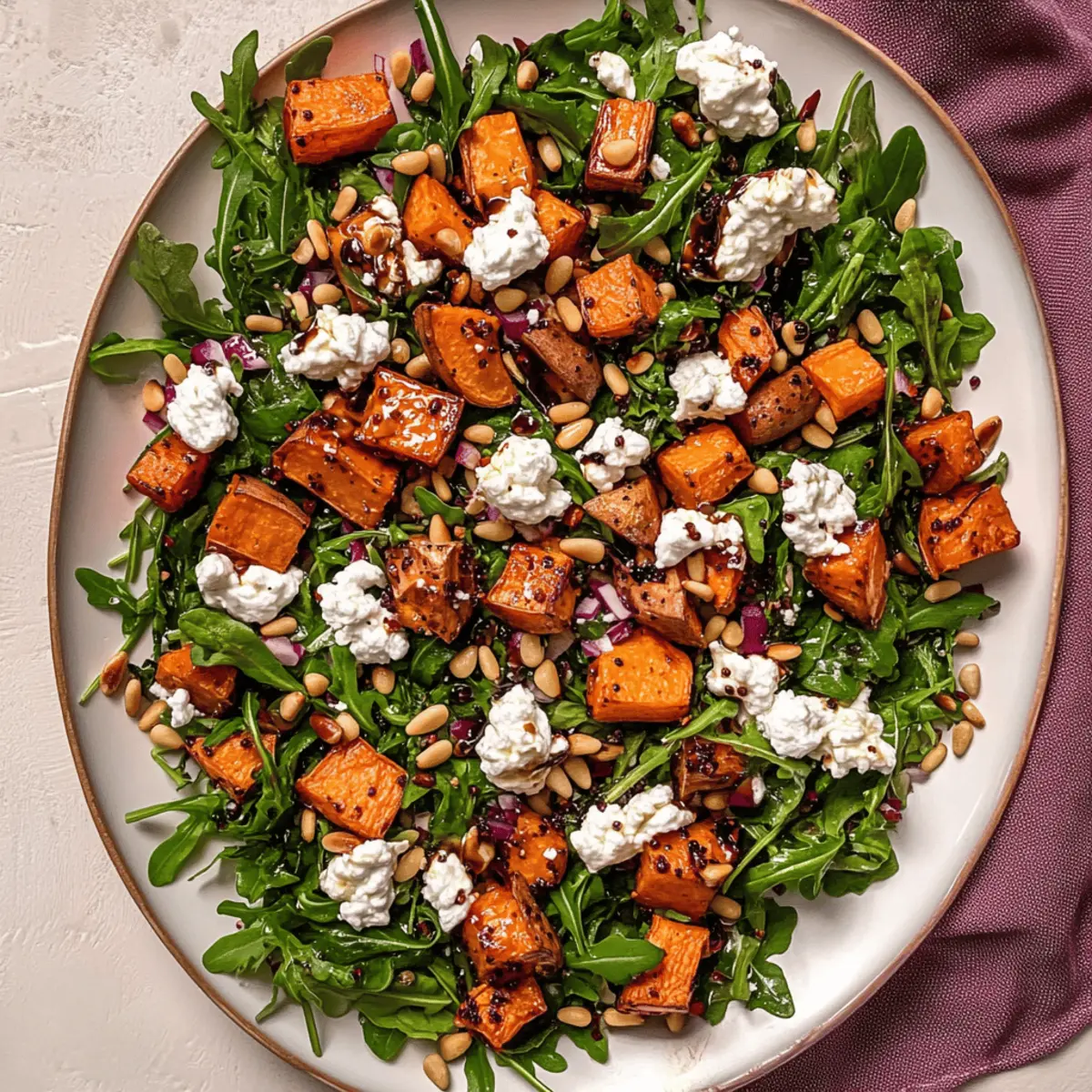 Roasted Sweet Potato Goat Cheese Salad hiak0n