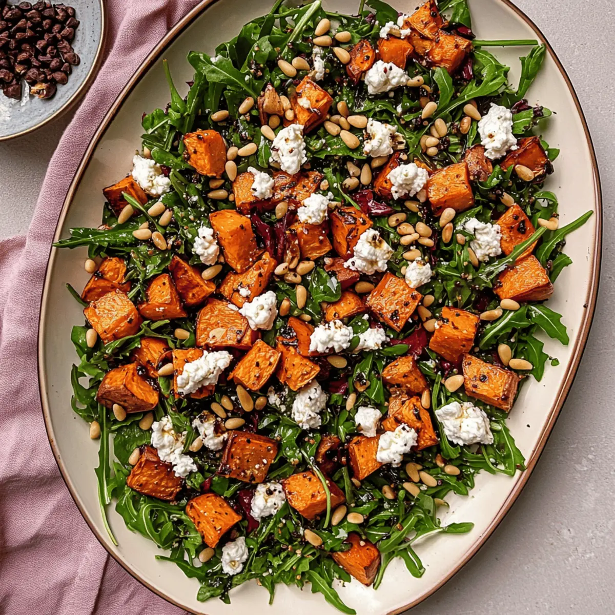 Roasted Sweet Potato Goat Cheese Salad qw5qd7