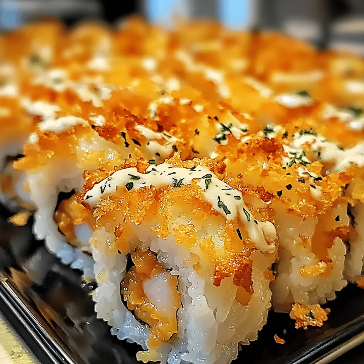 Crispy Shrimp Tempura Sushi Bake for Family Fun Nights