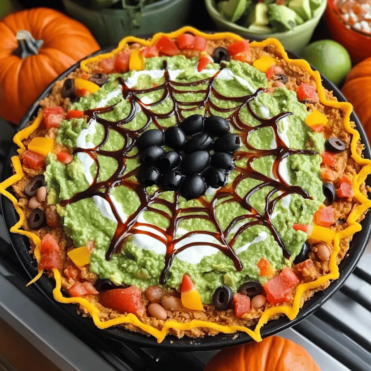 Spider Web Taco Dip qgjac9