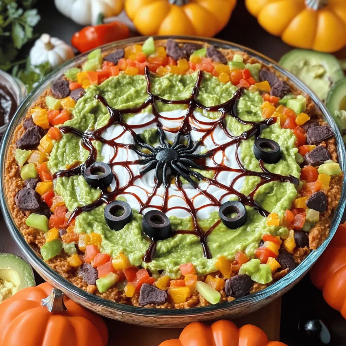 Spider Web Taco Dip vkslzo