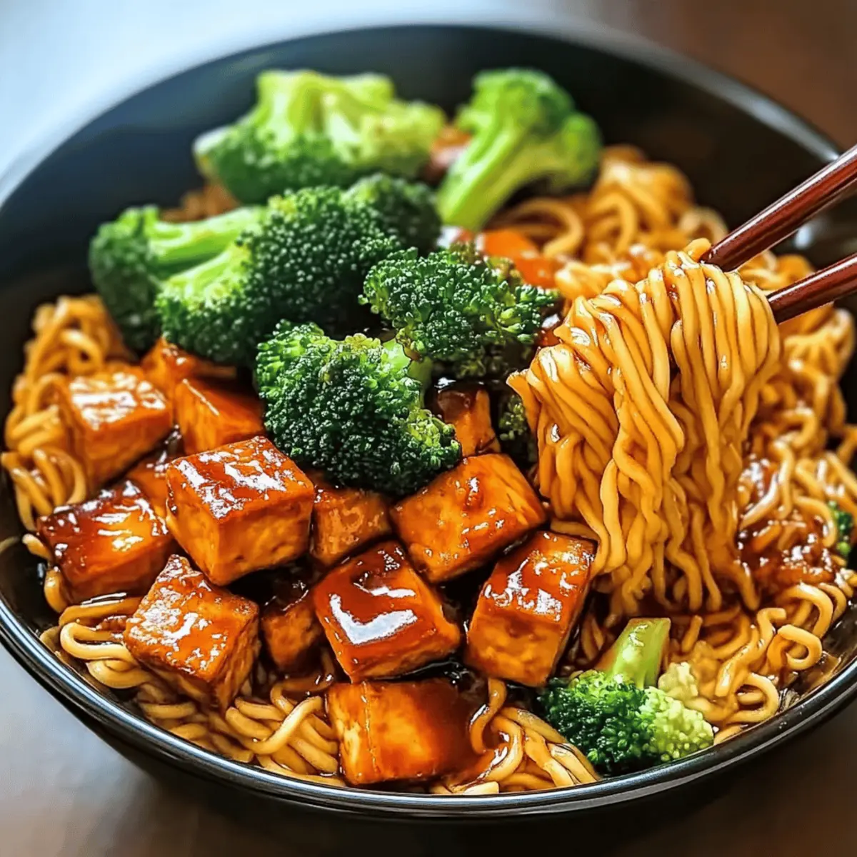Vegan Teriyaki Noodle Bowl fycdsy