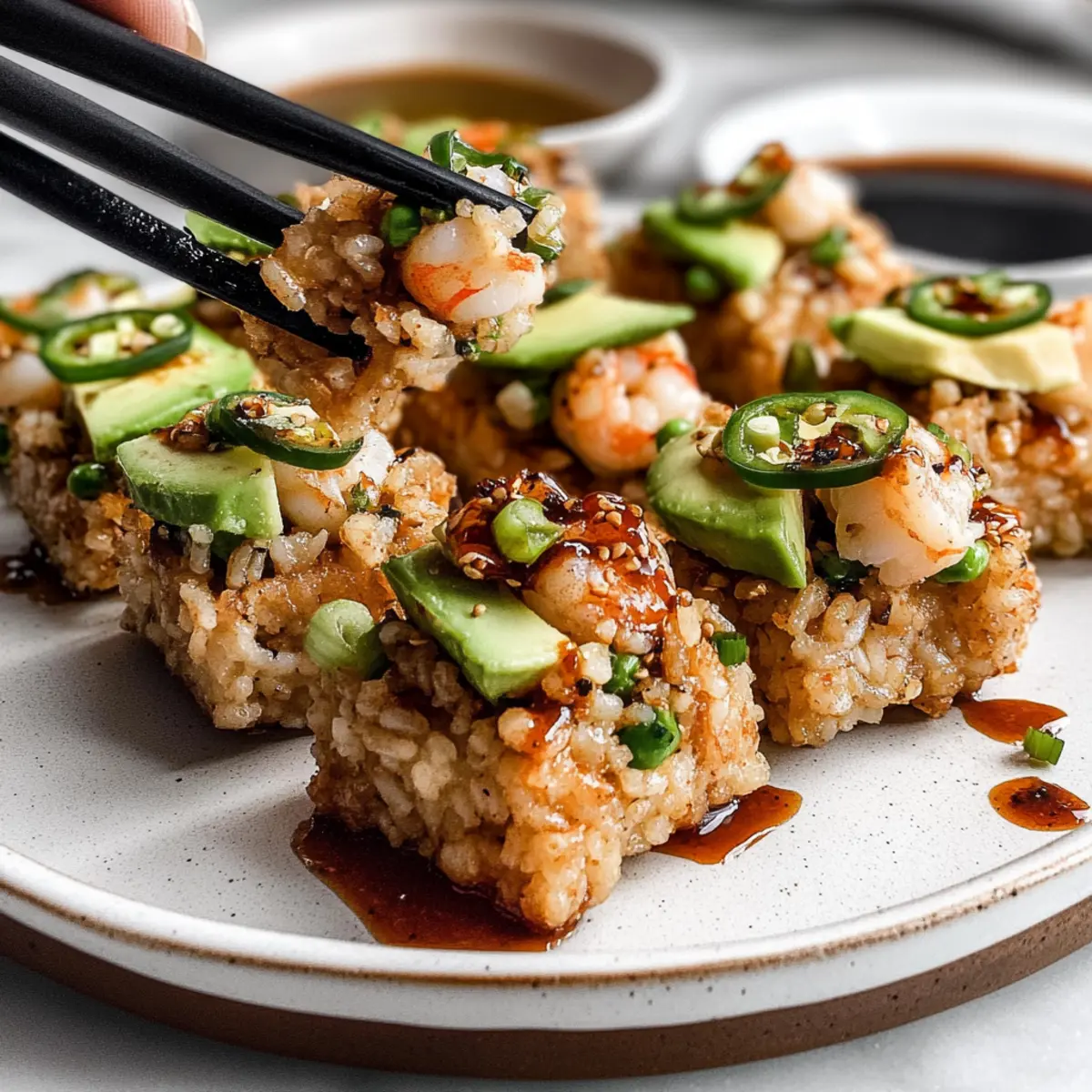 Crispy Rice with Spicy Shrimp Salad: A Crunchy Delight!