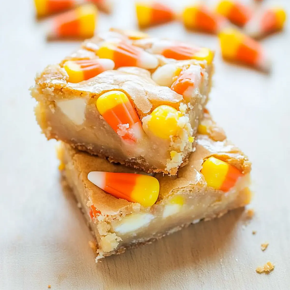 Candy Corn and White Chocolate Blondies for a Festive Treat