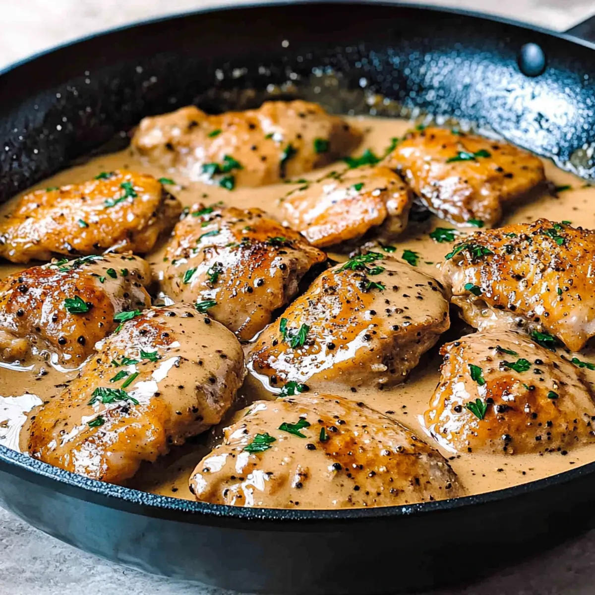 Savory Chicken au Poivre: A Creamy French Comfort Dish