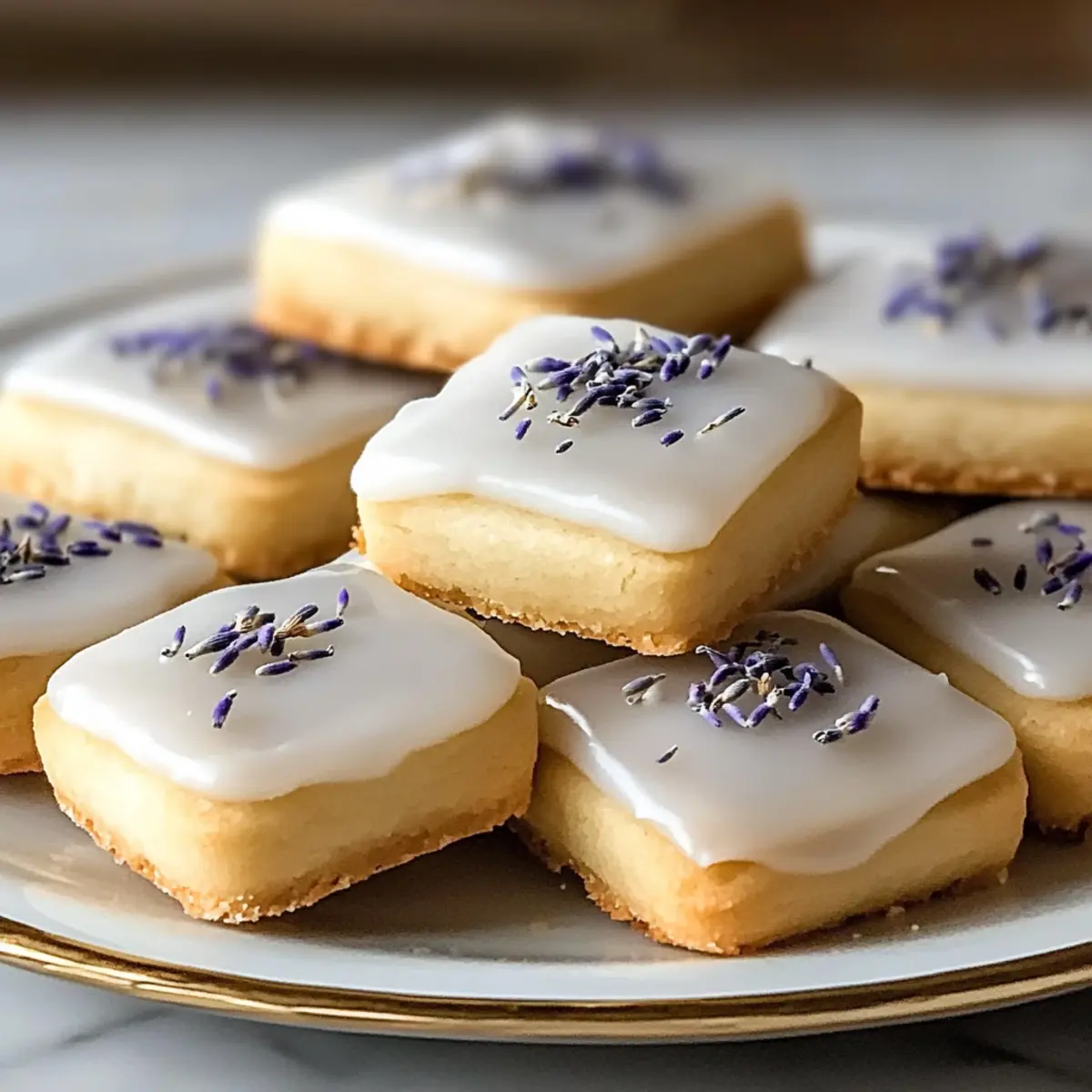 Iced Lemon Lavender Shortbread Cookies for a Floral Bliss