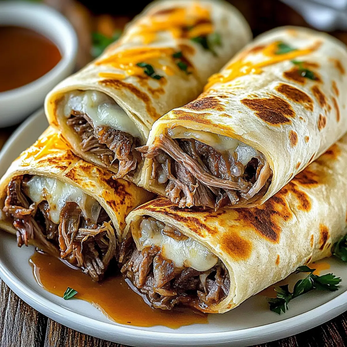 Savory French Dip Tortilla Roll Ups: A Quick Delight!
