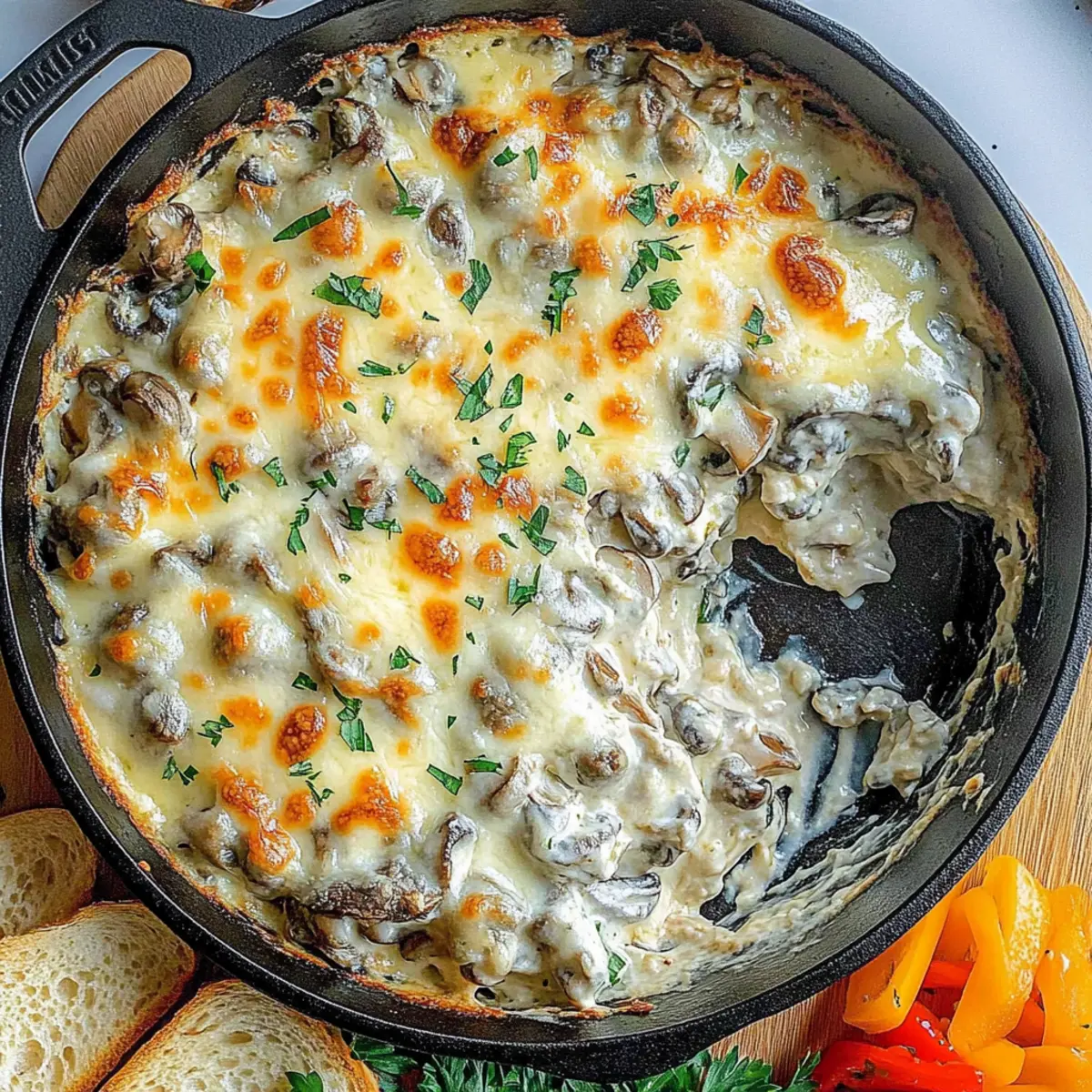 Delicious Creamy Stuffed Mushroom Dip That's Perfect for Sharing